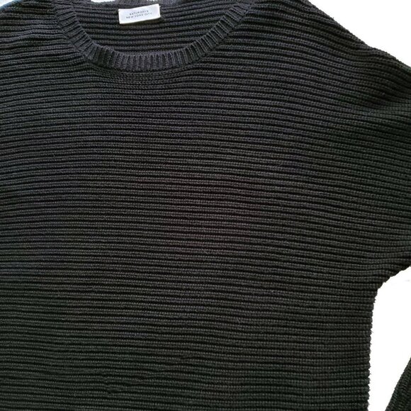 Slouchy Cotton & Cashmere Oversized Ribbed Heavy Knit Sweater L - Picture 7 of 16